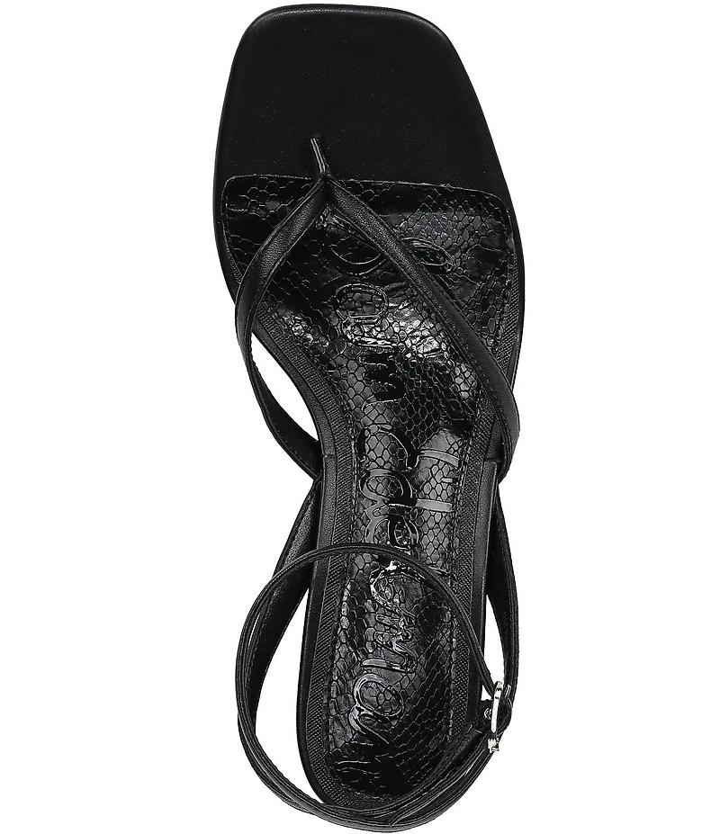 Sam Edelman Pax Leather Ankle Wrap Thong Dress Sandals