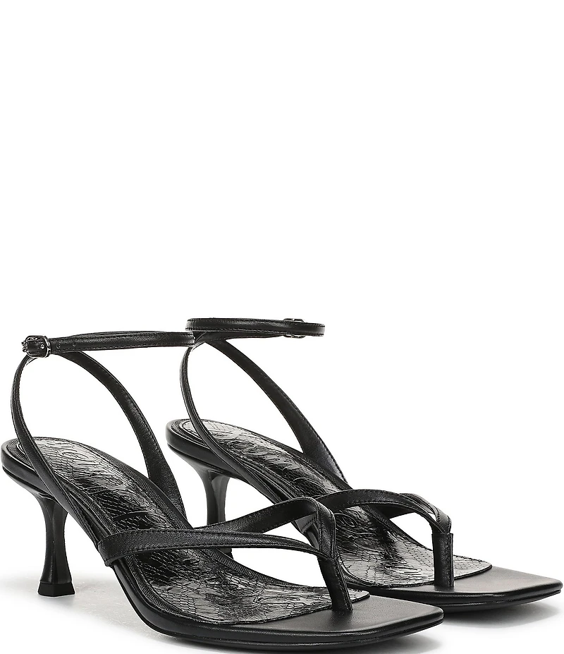 Sam Edelman Pax Leather Ankle Wrap Thong Dress Sandals