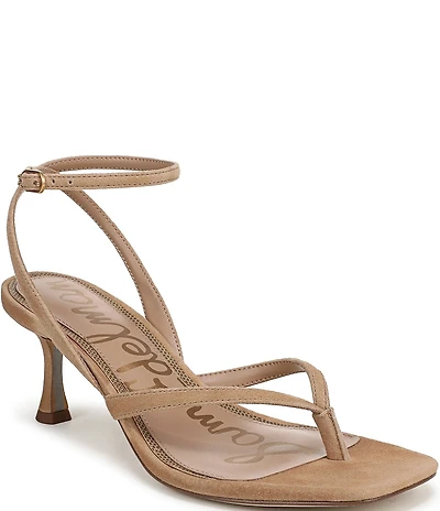 Sam Edelman Pax Suede Ankle Wrap Thong Dress Sandals