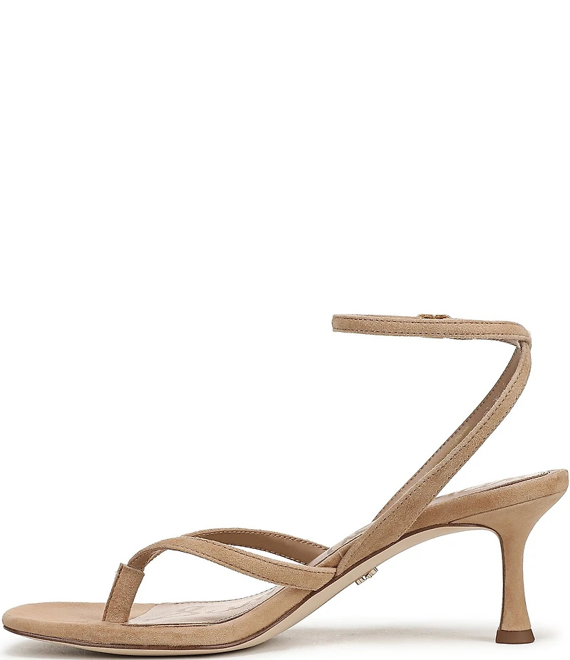 Sam Edelman Pax Suede Ankle Wrap Thong Dress Sandals