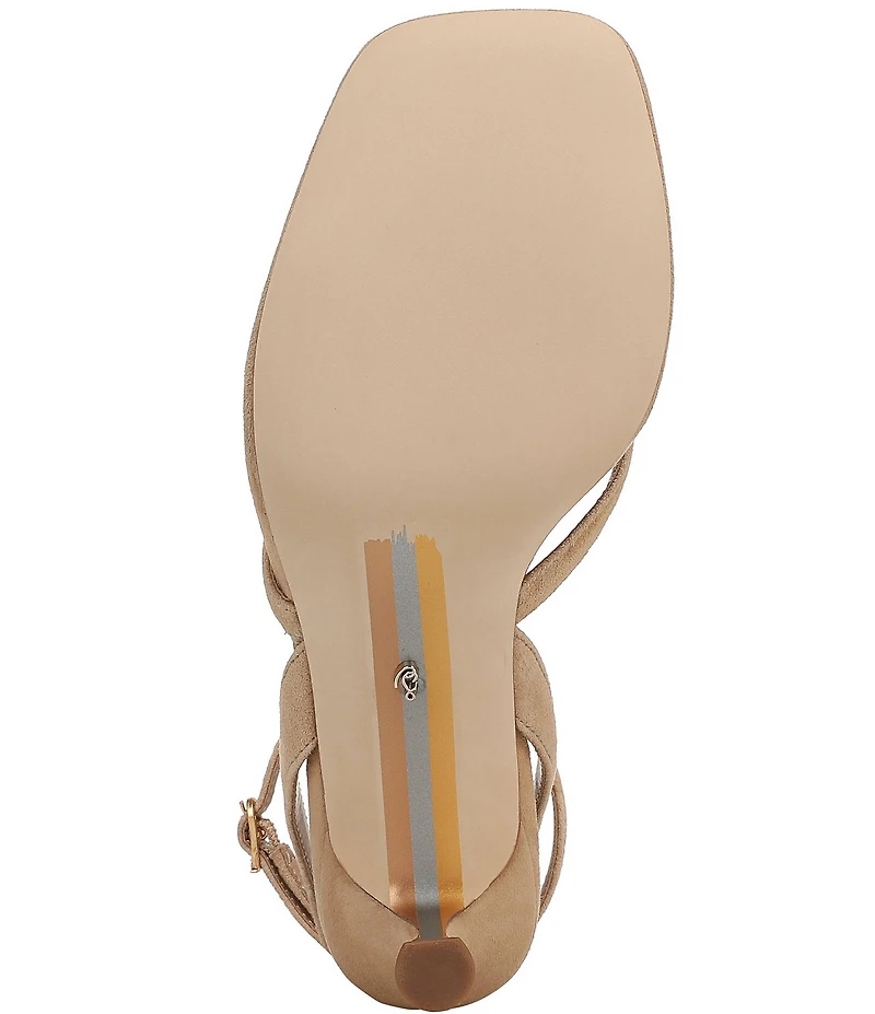 Sam Edelman Pax Suede Ankle Wrap Thong Dress Sandals