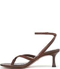 Sam Edelman Pax Suede and Raffia Ankle Wrap Thong Dress Sandals