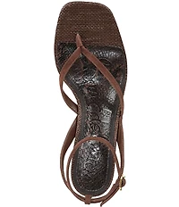 Sam Edelman Pax Suede and Raffia Ankle Wrap Thong Dress Sandals