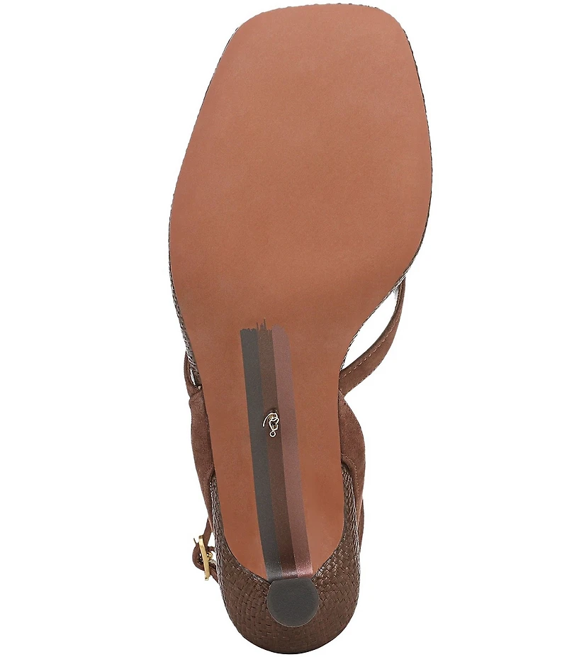 Sam Edelman Pax Suede and Raffia Ankle Wrap Thong Dress Sandals