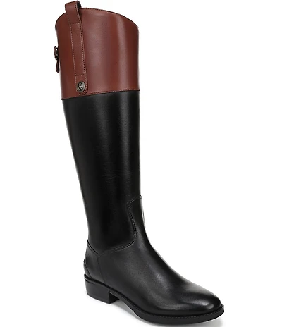 Sam Edelman Penny Colorblock Leather Tall Riding Boots