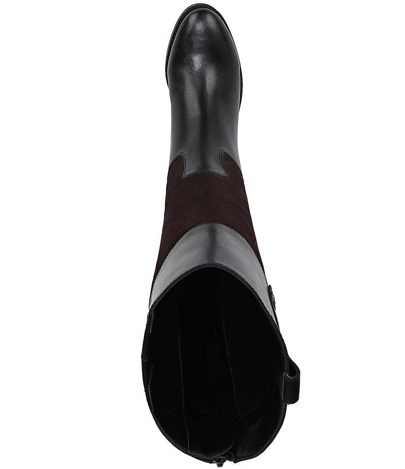 Sam Edelman Penny Leather and Suede Tall Riding Boots