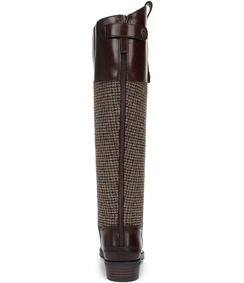 Sam Edelman Penny Leather and Tweed Tall Riding Boots