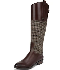 Sam Edelman Penny Leather and Tweed Tall Riding Boots