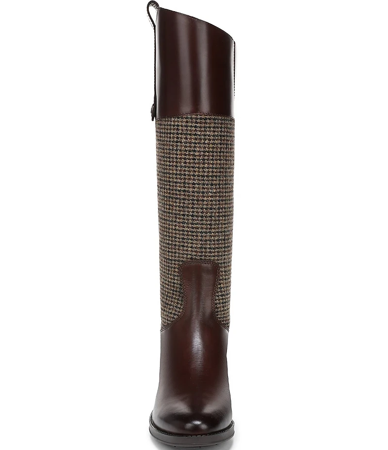 Sam Edelman Penny Leather and Tweed Tall Riding Boots