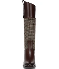 Sam Edelman Penny Leather and Tweed Tall Riding Boots