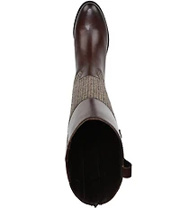 Sam Edelman Penny Leather and Tweed Tall Riding Boots