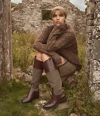 Sam Edelman Penny Leather and Tweed Tall Riding Boots