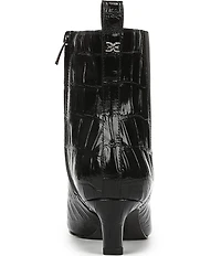 Sam Edelman Peony Crocodile Embossed Leather Chelsea Dress Booties