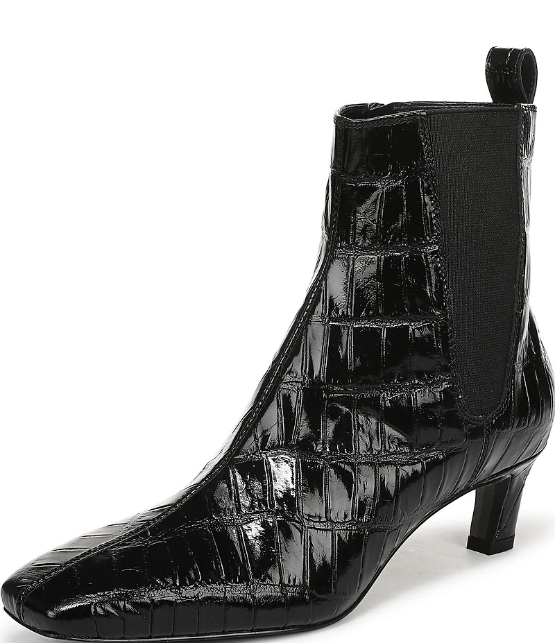 Sam Edelman Peony Crocodile Embossed Leather Chelsea Dress Booties