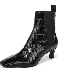 Sam Edelman Peony Crocodile Embossed Leather Chelsea Dress Booties