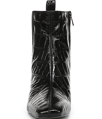 Sam Edelman Peony Crocodile Embossed Leather Chelsea Dress Booties
