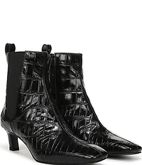 Sam Edelman Peony Crocodile Embossed Leather Chelsea Dress Booties
