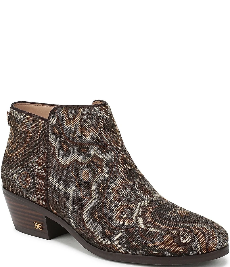 Sam Edelman Petty Paisley Print Fabric Ankle Booties