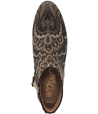 Sam Edelman Petty Paisley Print Fabric Ankle Booties