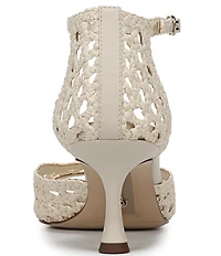 Sam Edelman Peyton Woven Raffia Ankle Wrap Dress Sandals