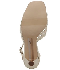 Sam Edelman Peyton Woven Raffia Ankle Wrap Dress Sandals