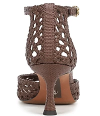 Sam Edelman Peyton Woven Raffia Ankle Wrap Dress Sandals