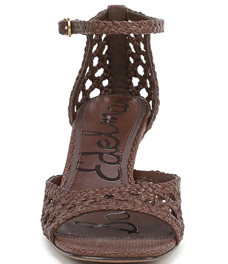 Sam Edelman Peyton Woven Raffia Ankle Wrap Dress Sandals