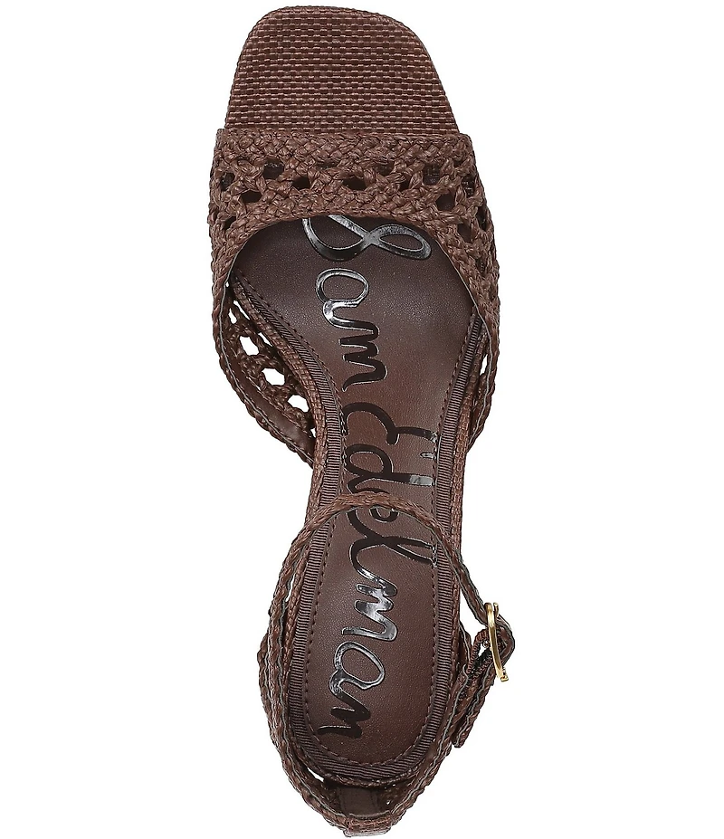 Sam Edelman Peyton Woven Raffia Ankle Wrap Dress Sandals