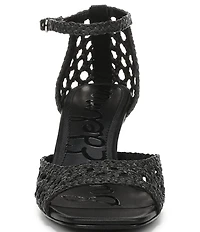 Sam Edelman Peyton Woven Raffia Ankle Wrap Dress Sandals