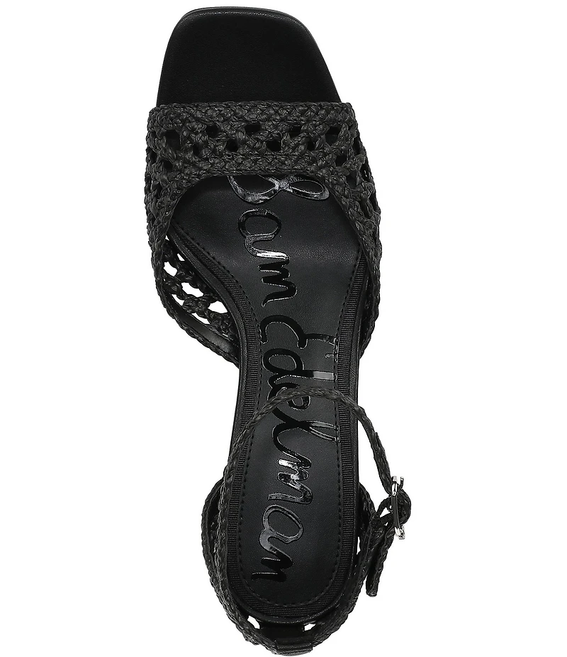 Sam Edelman Peyton Woven Raffia Ankle Wrap Dress Sandals