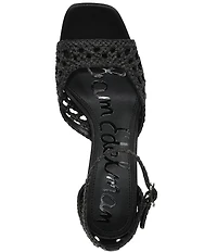 Sam Edelman Peyton Woven Raffia Ankle Wrap Dress Sandals