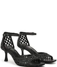 Sam Edelman Peyton Woven Raffia Ankle Wrap Dress Sandals