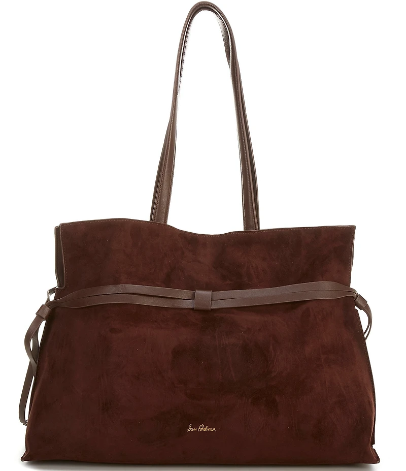 Sam Edelman Poppy Large Drawstring Suede Tote Bag