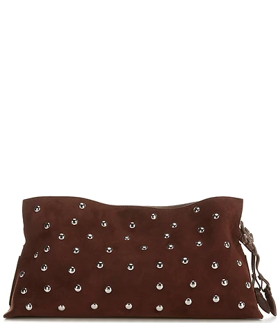 Sam Edelman Poppy Suede Studded Oversized Clutch