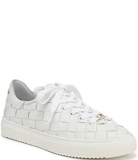 Sam Edelman Poppy Woven Leather Lace Up Sneakers