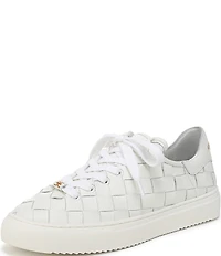 Sam Edelman Poppy Woven Leather Lace Up Sneakers