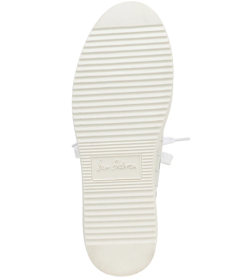 Sam Edelman Poppy Woven Leather Lace Up Sneakers
