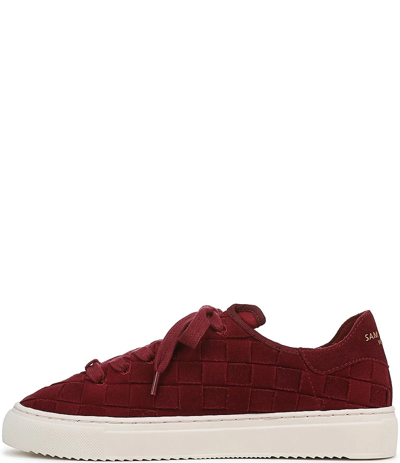Sam Edelman Poppy Woven Suede Lace Up Sneakers