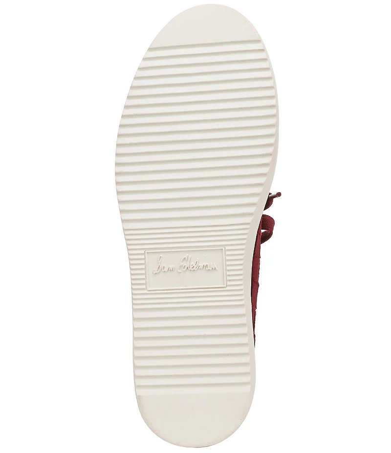 Sam Edelman Poppy Woven Suede Lace Up Sneakers