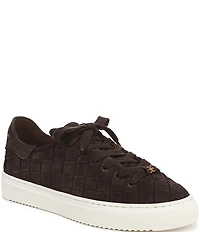 Sam Edelman Poppy Woven Suede Lace Up Sneakers