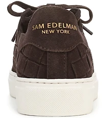 Sam Edelman Poppy Woven Suede Lace Up Sneakers