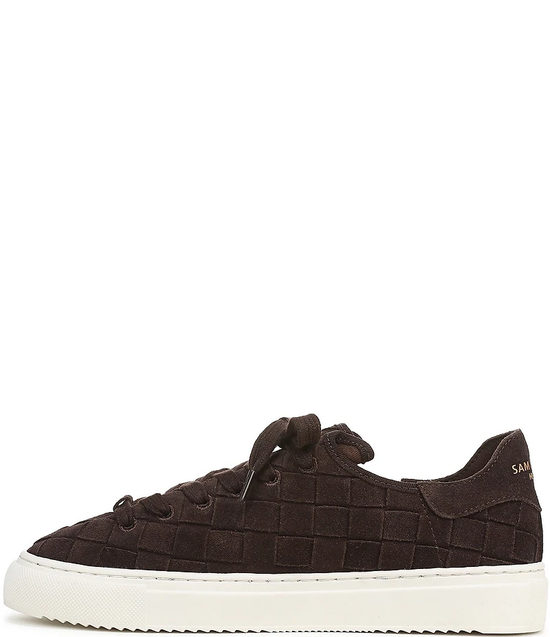 Sam Edelman Poppy Woven Suede Lace Up Sneakers