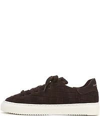 Sam Edelman Poppy Woven Suede Lace Up Sneakers