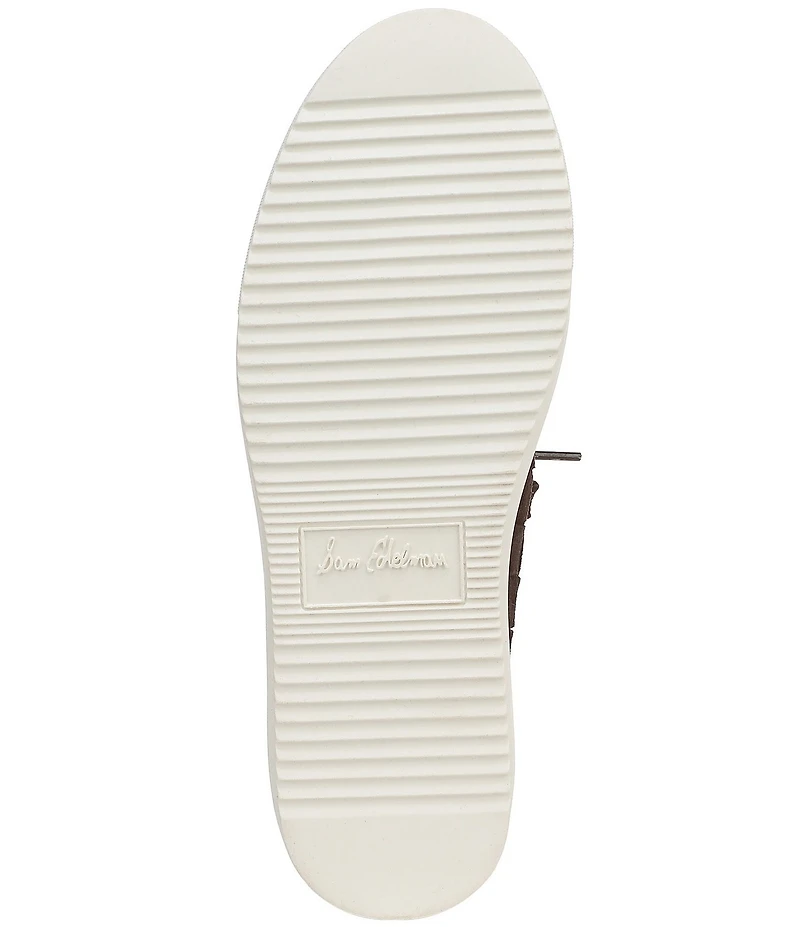 Sam Edelman Poppy Woven Suede Lace Up Sneakers