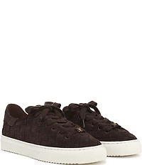 Sam Edelman Poppy Woven Suede Lace Up Sneakers