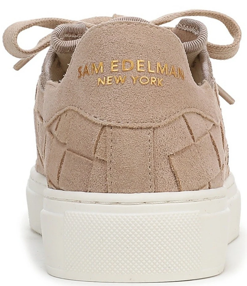Sam Edelman Poppy Woven Suede Lace Up Sneakers