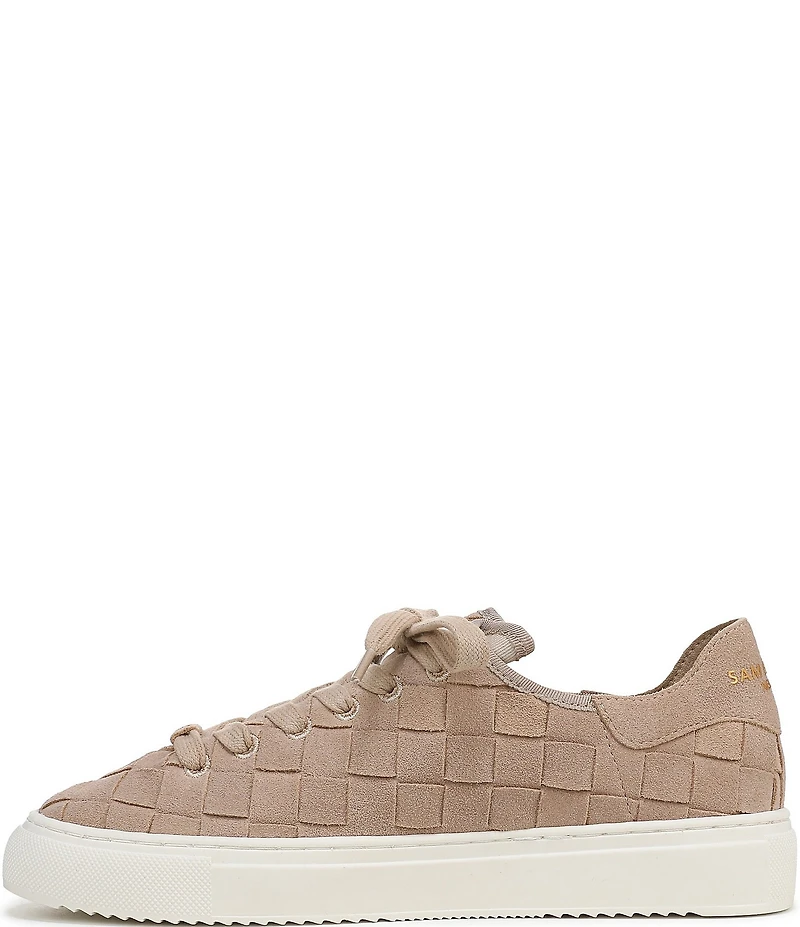 Sam Edelman Poppy Woven Suede Lace Up Sneakers