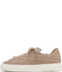 Sam Edelman Poppy Woven Suede Lace Up Sneakers