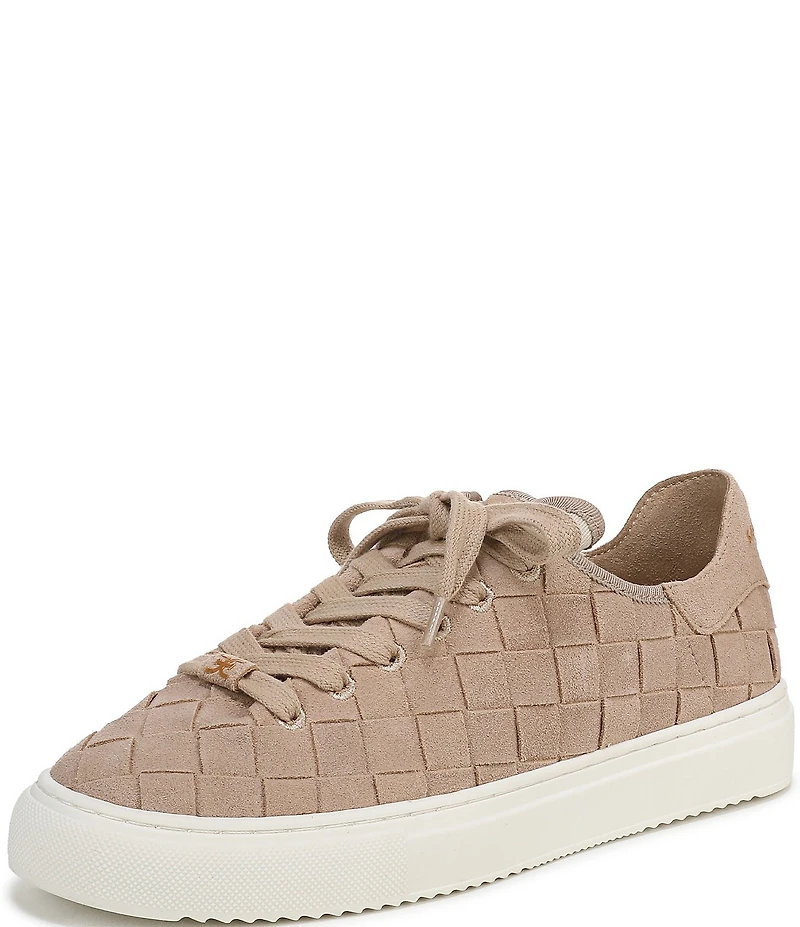 Sam Edelman Poppy Woven Suede Lace Up Sneakers