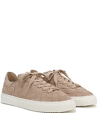 Sam Edelman Poppy Woven Suede Lace Up Sneakers